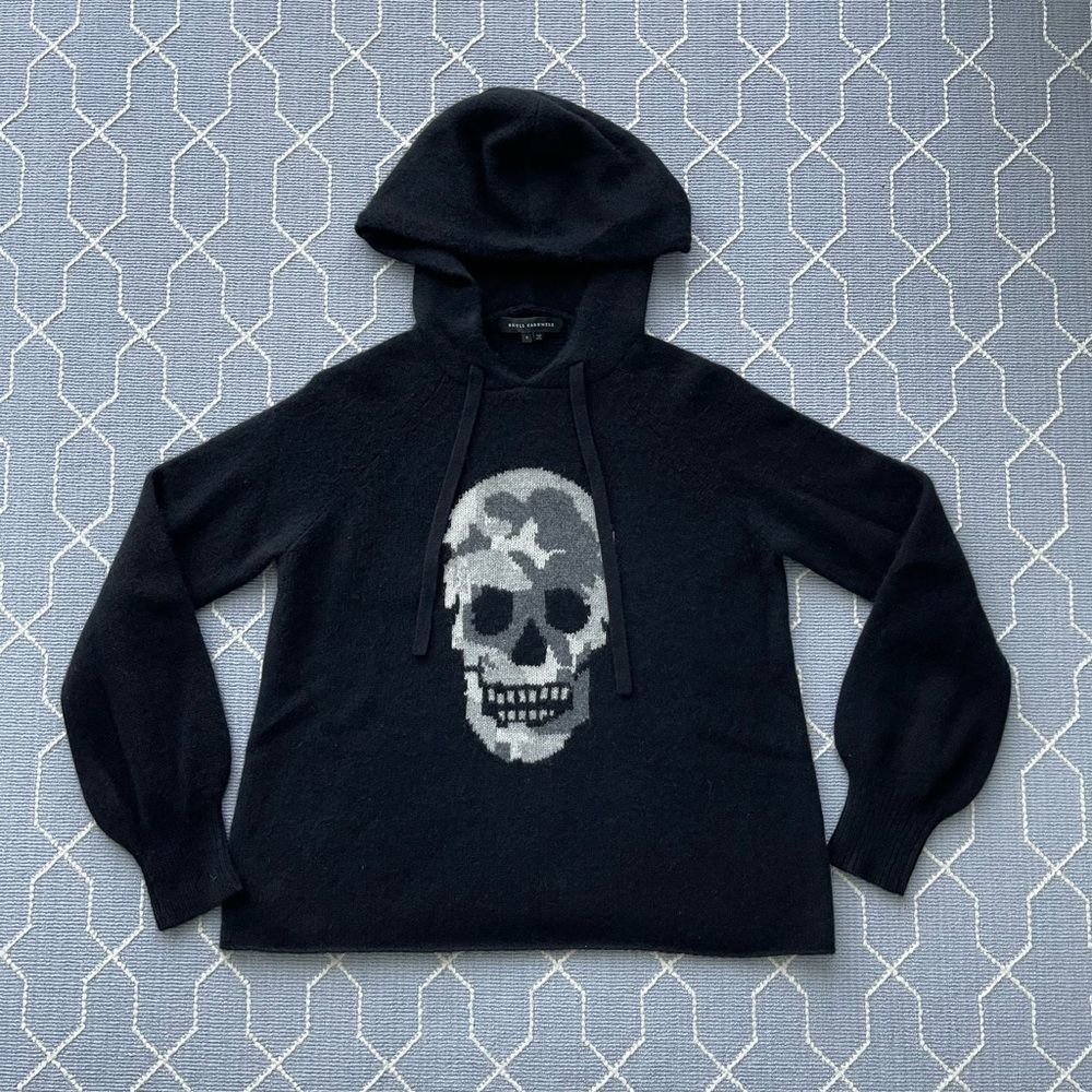 360 Skull Cashmere Camo Skull Cashmere Hoodie in Black - Size Small - Picture 2 of 4